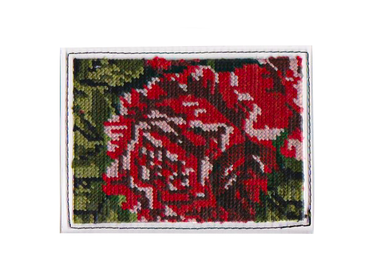 Recreational Card - cross-stitch Flowers  1of1