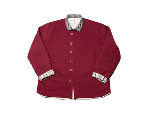 Reversible Buttoned Work Jacket - Red - XXL