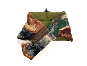 Fourreau Scarf – Reversible and Water-Repellent - Green 