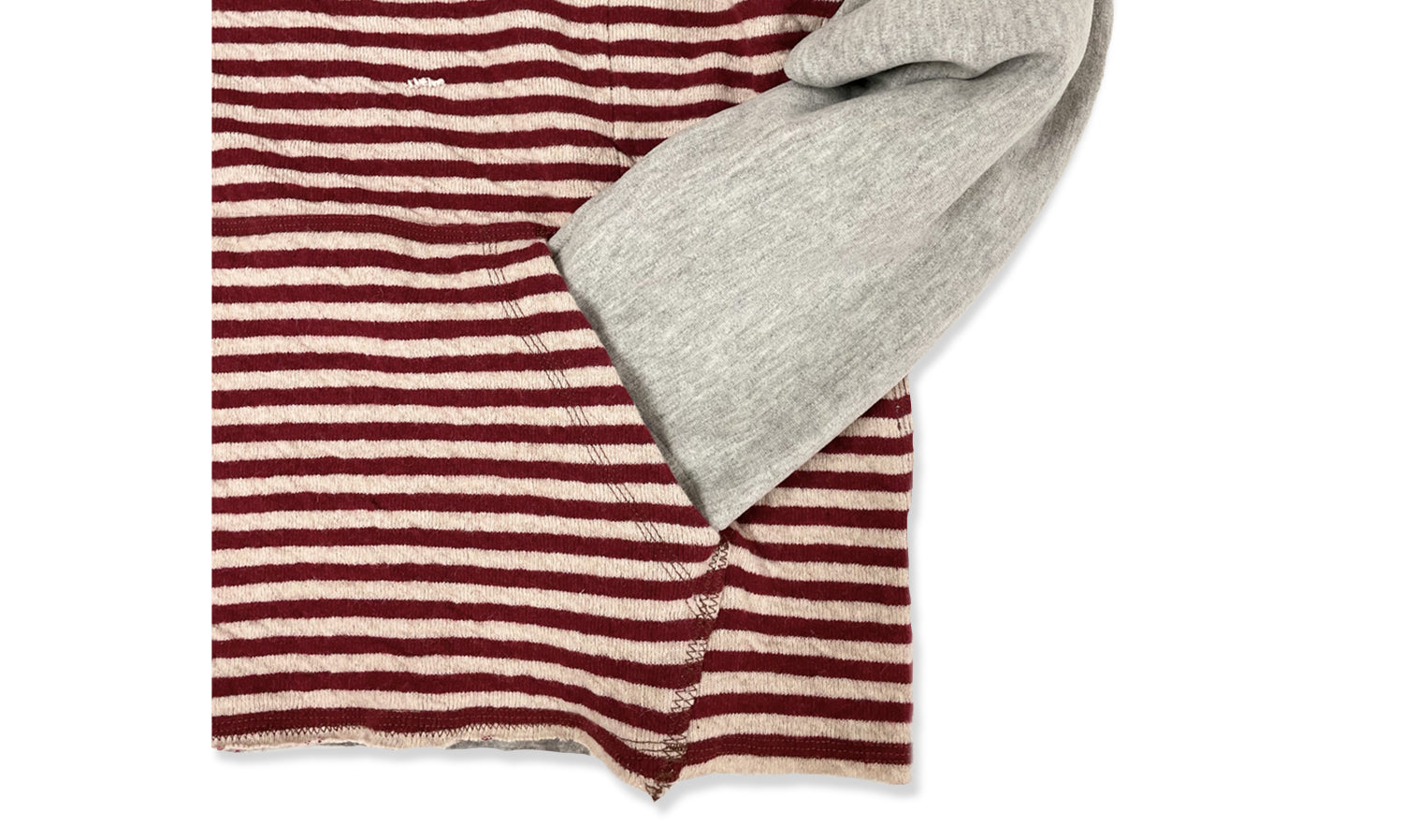 Red Striped Crew Neck Pullover