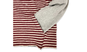 Red Striped Crew Neck Pullover