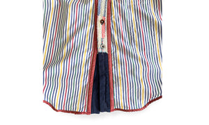 Long Sleeved Kimono Collar Shirt KSD-1 - Limoge Stripe